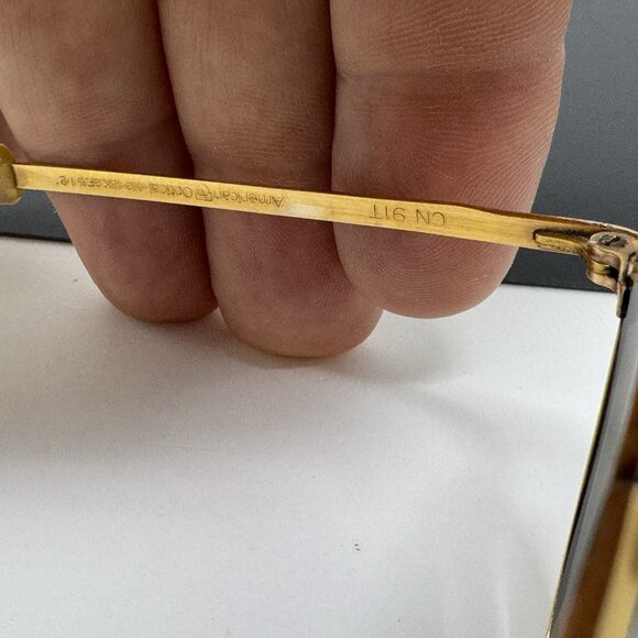 American Optical AO 5 1/2 Gold 1/10 12K GF Vintage Aviator Sunglasses Pilot CN91 - Picture 8 of 16